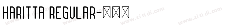 Haritta Regular字体转换
